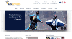 Desktop Screenshot of calsportsortho.com