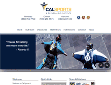 Tablet Screenshot of calsportsortho.com